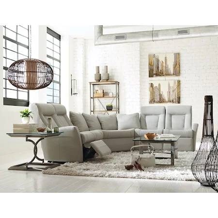 Contemporary Reclining Sectional Sofa